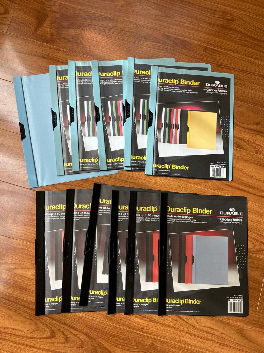 Durable DuraClip Binder Fastener Report Cover (6) 50 pages (7) 30 pages vintage